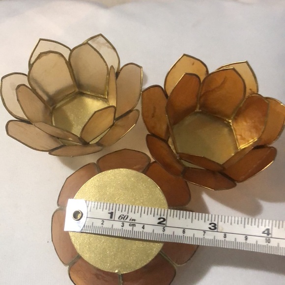 Capiz Shell Tea Light Holder Set of 3 - Picture 6 of 7